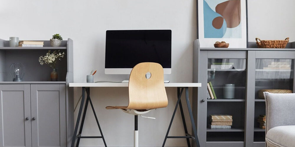 desk within home office